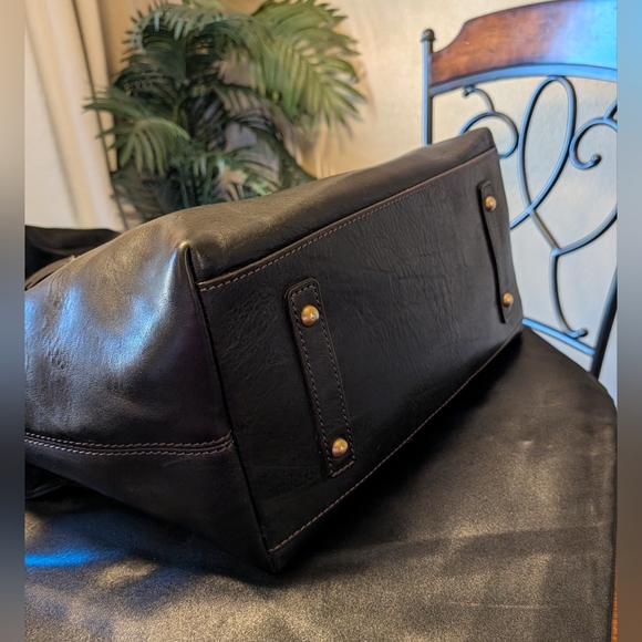 Dooney & Burke SMALL Russel Tote Florentine Leather in Black - EUC - Picture 3 of 9